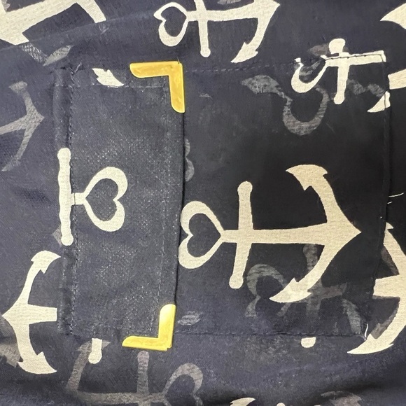 Live 4 Truth Nautical Anchor Navy And White Semi Sheer Blouse Cover  Up Size Med - Picture 8 of 10